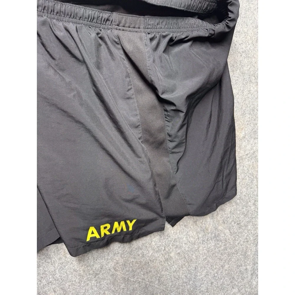US‎ Military Men's APFU Shorts Army Black and Gold PT Physical Fitness Trunks